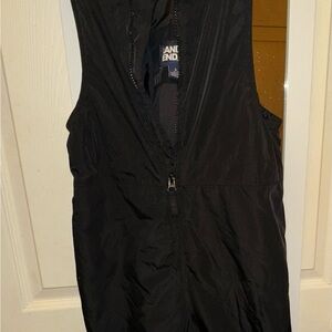 Lands' End Black Iron knee insulated winter snow bibs with reinforced backside